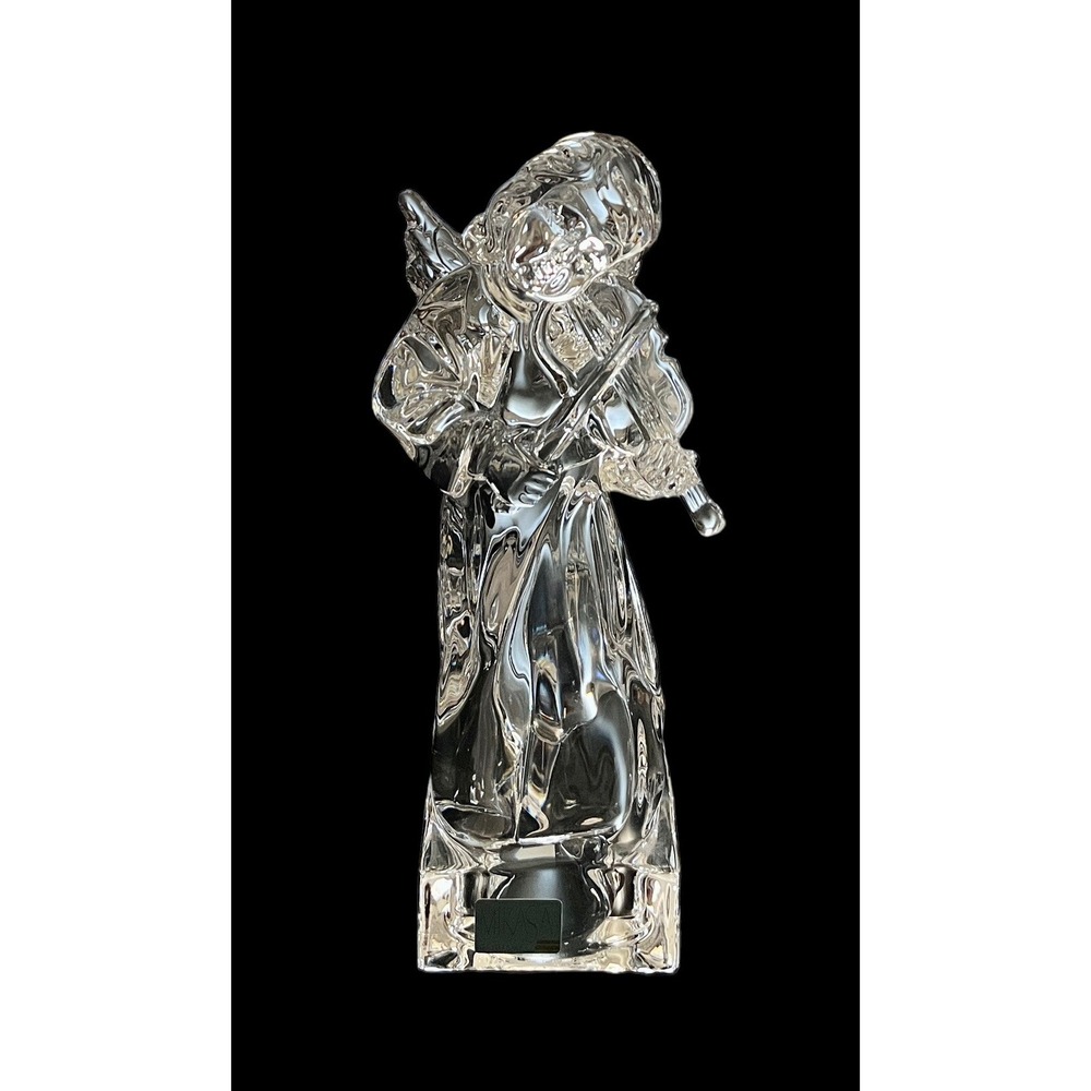 Mikasa Herald Collection Angelic Violin 8" Figurine Germany‎ Lead Crystal New